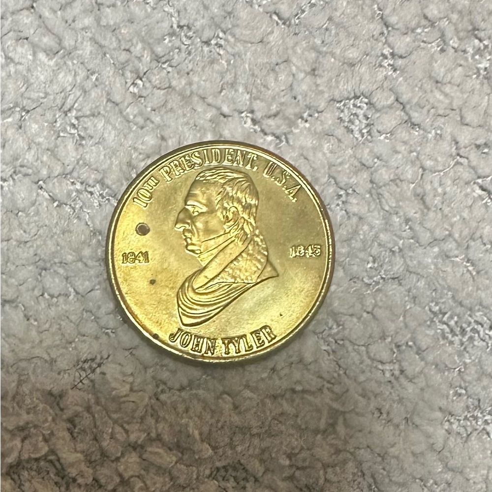 Vintage 1981 reader’s digest Gold John Tyler Commemorative Coin